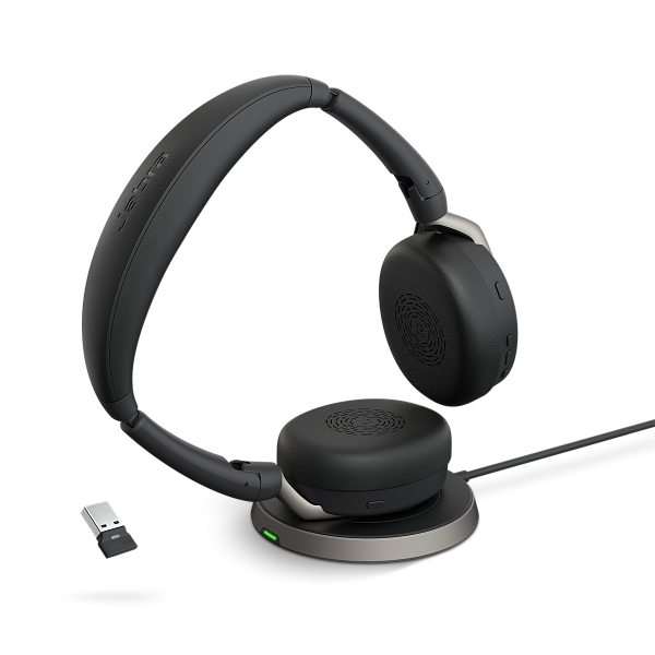 Jabra Evolve2 65 Flex, MS Teams, Link 380a, Charging Stand - Over-Ear Headset
